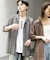 『ユニセックス』アソートレースオープンカラーショートスリーブシャツ