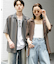 『ユニセックス』アソートレースオープンカラーショートスリーブシャツ
