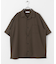 『ユニセックス』オープンカラールーズショートスリーブシャツ