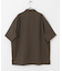 『ユニセックス』オープンカラールーズショートスリーブシャツ