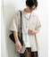 『ユニセックス』オープンカラールーズショートスリーブシャツ