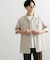 『ユニセックス』オープンカラールーズショートスリーブシャツ
