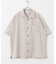 『ユニセックス』オープンカラールーズショートスリーブシャツ