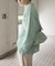 『ユニセックス』メッシュ衿付きカーディガン