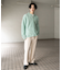『ユニセックス』メッシュ衿付きカーディガン