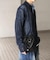 『ユニセックス』メッシュ衿付きカーディガン