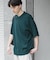『洗濯可』ストレッチニットポロショートスリーブTシャツ