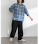 リラックスフィットチェックレギュラーシャツ