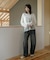 YENN　CURVED SEAM DENIM PANTS