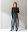 YENN　CURVED SEAM DENIM PANTS