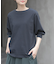 FORK&SPOON　ハイツイストコットンギャザースリーブTシャツ