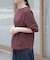 FORK&SPOON　ハイツイストコットンギャザースリーブTシャツ