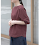 FORK&SPOON　ハイツイストコットンギャザースリーブTシャツ