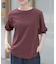 FORK&SPOON　ハイツイストコットンギャザースリーブTシャツ