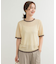 リンガー半袖ニットTシャツ