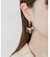 メタルフラワースウィングピアス