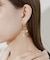 メタルフラワースウィングピアス