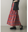 チェックボリュームスカート