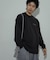 『ユニセックス』シシュウダンボールポンチロングスリーブ Tシャツ