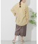 リネンレーヨン ラップスカート