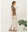 リネンレーヨン ラップスカート
