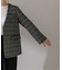 モールチェックノーカラーオーバージャケット