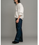 タックワイドデニムパンツ