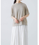 リネン半袖クルーネックニット