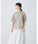 リネン半袖クルーネックニット