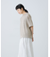 リネン半袖クルーネックニット