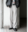 『セットアップ対応』ウールライクダブルタックワイドパンツ