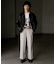 『セットアップ対応』ウールライクダブルタックワイドパンツ