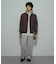『セットアップ対応』ウールライクダブルタックワイドパンツ