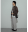 『セットアップ対応』ウールライクダブルタックワイドパンツ