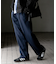 『セットアップ対応』ウールライクダブルタックワイドパンツ