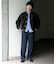 『セットアップ対応』ウールライクダブルタックワイドパンツ
