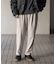 『セットアップ対応』ウールライクダブルタックテーパードパンツ
