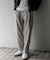 『セットアップ対応』ウールライクダブルタックテーパードパンツ