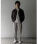 『セットアップ対応』ウールライクダブルタックテーパードパンツ