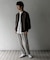 『セットアップ対応』ウールライクダブルタックテーパードパンツ