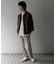 『セットアップ対応』ウールライクダブルタックテーパードパンツ