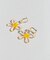 クリアフラワーメタルフープピアス