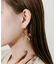 クリアフラワーメタルフープピアス