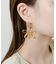 クリアフラワーメタルフープピアス