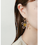 クリアフラワーメタルフープピアス