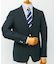 『イージーケア』LIFE STYLE TAILOR　ストレッチオックスメタルボタンブレザー
