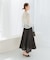 コットンシルクヘムデザインギャザースカート