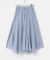 コットンシルクヘムデザインギャザースカート