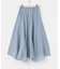 コットンシルクヘムデザインギャザースカート
