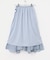 コットンシルクヘムデザインギャザースカート
